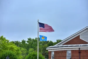United States and Delaware flag